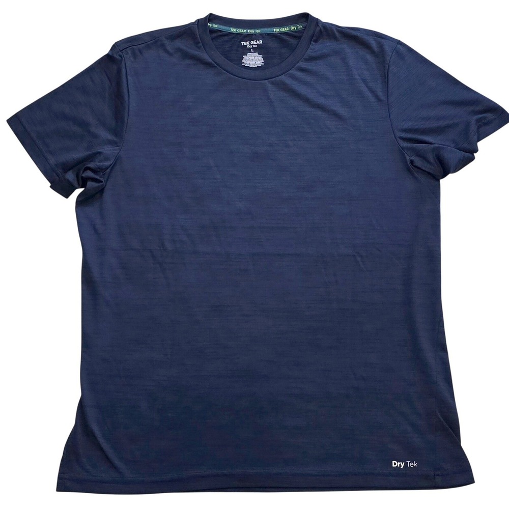 Tek Gear Dry Tek Navy Performance Wicking Tee Men's Large